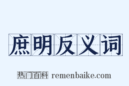 庶明反义词是什么意思的图片